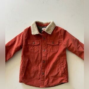 Cat & Jack Rust Corduroy Jacket with Sherpa Collar